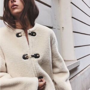 Zara Cream Jacket with Toggles
